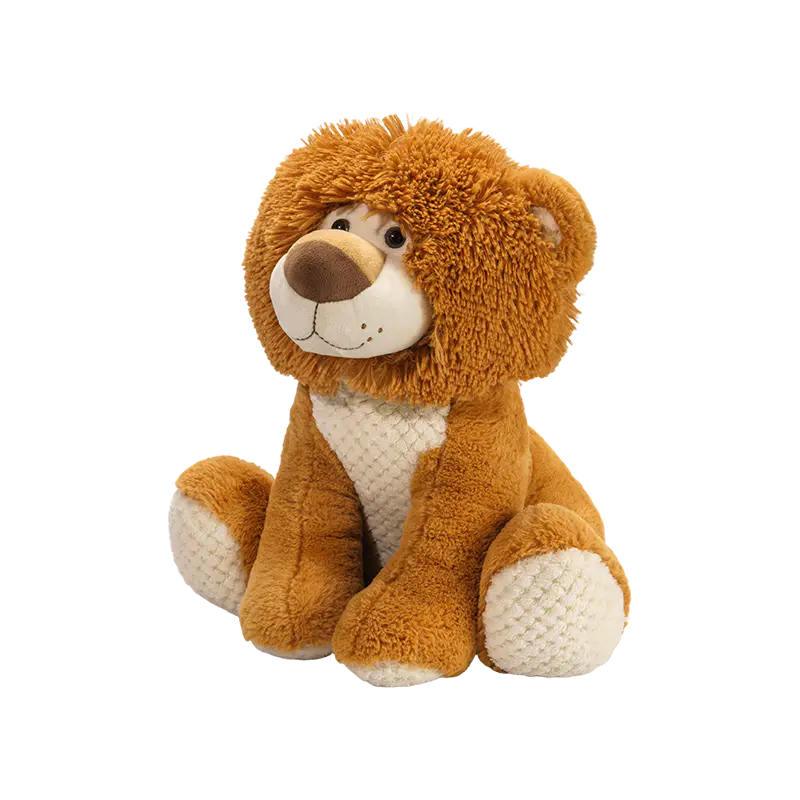 Oturan vahşi hayvan aslan peluş oyuncaklar