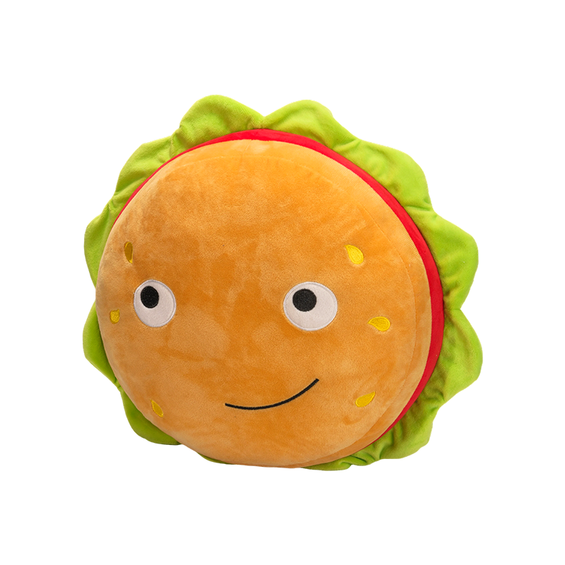 Yaratıcı Smiley Hamburger Peluş Yastık