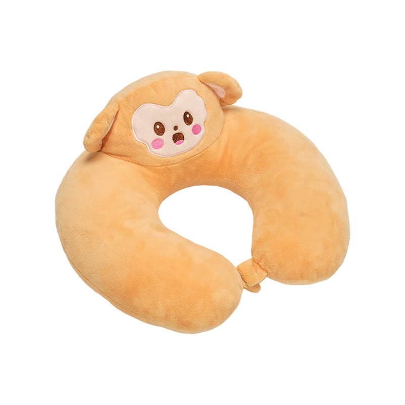 Maymun peluş u şeklinde boyun yastığı