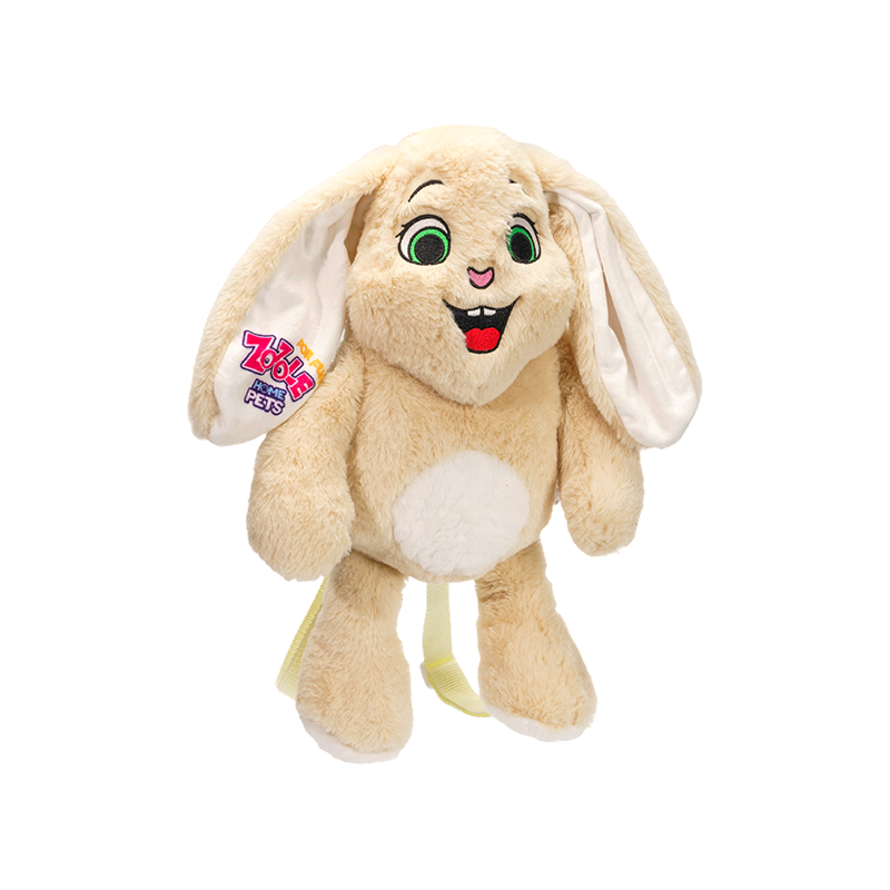 Uzun kulaklı neşeli tavşan peluş sırt çantası