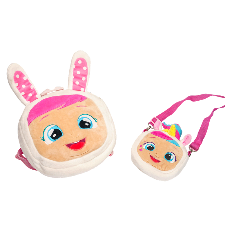 Sarılabilir tavşan kulağı peluş sırt çantası