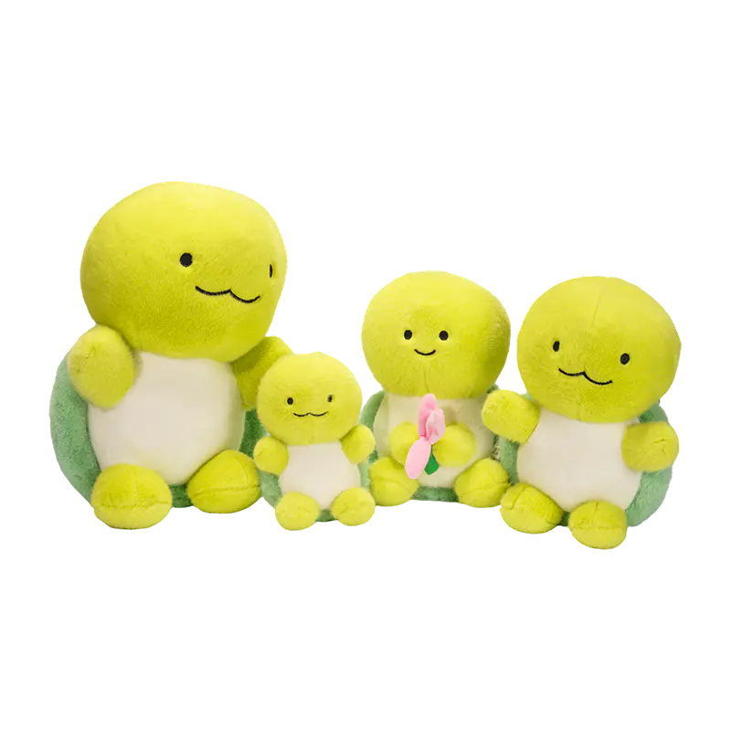 Sırıtan kaplumbağa peluş bebek grubu