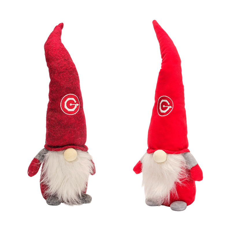 Kırmızı şapkalı Noel cücesi çift oyuncağı
