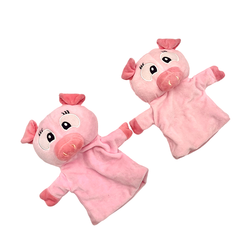 İkiz domuzcuk peluş parmak kuklaları